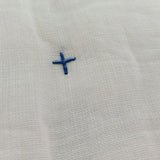Plus-Stitch Linen Bed Coverlet