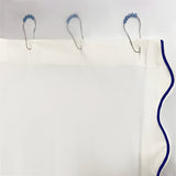 Scallop Embroidery Shower Cotton Curtain