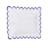 Allena 400TC Cotton Scallop Embroidery Sateen Microcheck Euro Sham