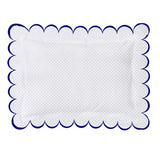 Allena 400TC Cotton Scallop Embroidery Sateen Microcheck Pillow Sham