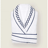 Chain Embroidered Cotton Bath Robe