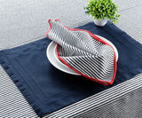 Navy Blue Cotton Placemats - Hemstitched