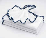 Crochet Picot Embroidered Edge Napkins