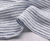 Navy Blue Pinstripe Linen Napkins - Set of 4, 8 & More
