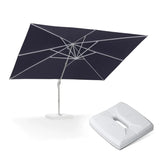 PURPLE LEAF Outdoor Patio Umbrella with Base, Best White Cantilever Umbrellas