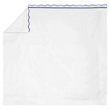 400TC Cotton Scallop Embroidery & Border Sateen Solid Top Sheet