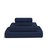 400TC Luxurious Triple Embroidery Sateen Solid Cotton Sheet Set