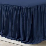 400TC Cotton Sateen Solid Ruffle Bedspread Set