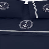 400TC Cotton Anchor Embroidery Boating Sheet Set