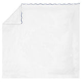 400TC Cotton Scallop Embroidery Sateen Solid Sheet Set