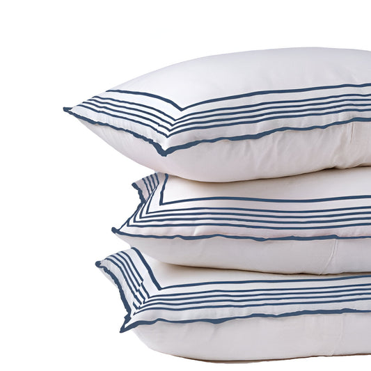 Smart Border 400TC Cotton Embroidery Sateen Solid Euro Pillow Sham