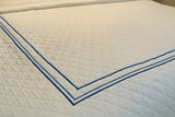 Classic Border Diamond Knitted Cotton Coverlet