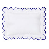 Allena 400TC Cotton Scallop Embroidery Sateen Solid Pillow Sham