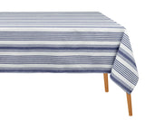 Blue French Stripe Tablecloth