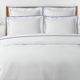 400TC Embroidery Cotton Sateen Solid Duvet Cover Set