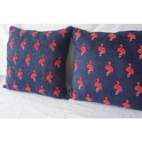 Flamingo Embroidery Pillow Cover (Set of 1)