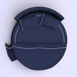 400TC Luxurious Single Embroidery Sateen Solid Cotton Round Duvet Cover Set