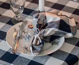 Navy Blue Plaid Napkins