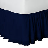 400TC Sateen Solid Cotton Fringe Ruffle Bed Skirt