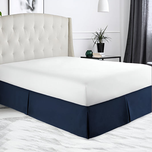 400TC Sateen Solid Cotton Tailored Bed Skirt