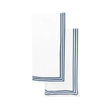 Triple Embroidery Border Cotton Napkins (Set of 4)