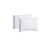 400TC U Shape Scallop Embroidery Cotton Solid Pillowcases (Set Of 2)