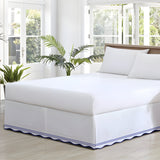 400TC Wavy Embroidery & Border Tailored Bed Skirt