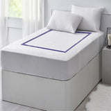 400TC Triple Embroidery Sateen Solid Cotton Fitted Sheet
