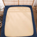 400TC Luxurious Triple Embroidery Sateen Solid Cotton Fitted Sheet
