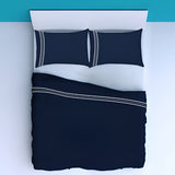 400TC Cotton Classic Luxurious Embroidery Sateen Solid Pillowcases (Set of 2)