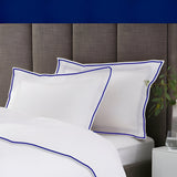 400TC Embroidery Cotton Sateen Solid Duvet Cover Set