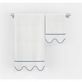 Scalloped & Border Embroidered Bath Towels (Set of 2)