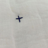 Plus-Stitch Linen Bed Coverlet