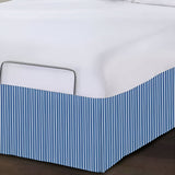 Detachable Wrap Around Polyester Ticking Stripe Tailored Bed Skirt