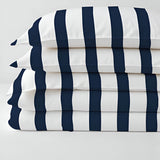 400TC Stripe Border Frame Cotton Sateen Duvet Cover Set