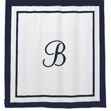 Border Frame Cotton Shower Curtain