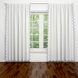 Scallop Polyester Curtain (Set of 2)