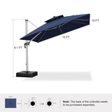 PURPLE LEAF Premium Patio Umbrella Classic SUNBRELLA Cantilever Umbrellas
