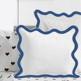 400TC Applique Scalloped Embroidery Cotton Euro Sham