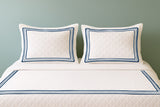 Classic Border Diamond Knitted Cotton Coverlet