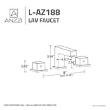 ANZZI Bonette Classic 8" Widespread Bathroom Faucet, Dual Handle, 1.2 GPM WaterSense Certified, Rhino Alloy Solid Brass, Various Finishes
