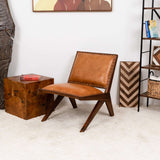 Colin Tan Leather Lounge Chair