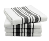 Black Kitchen Towels - Striped Tea Towels
