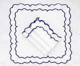 Blue Scalloped Napkins - Bulk Napkins