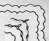 Black Scalloped Napkins
