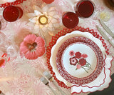 Red Scalloped Napkins