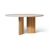Newport Teak Round Dining Table 60"