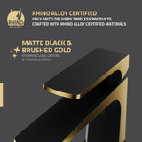 ANZZI Minimalist Single Hole Faucet, Low Arc Spout (5.91" H), 1.2 GPM Water-Saving, Durable Brass Construction, Rhino-Alloy Certified, Various Finishes