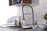 ANZZI Step Minimalist Kitchen Faucet, Single Handle Control, High Mobility Pull-Down Sprayer (9.5" Reach), Lead-Free Brass, cUPC Certified