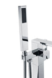 Angel 2-Handle Claw Foot Tub Faucet with Hand Shower in Polished Chrome